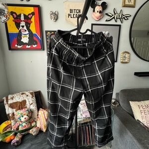 Zara Black Checkered Bottoms